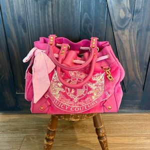 Juicy Couture Vibrant Pink Tote with Gold Details